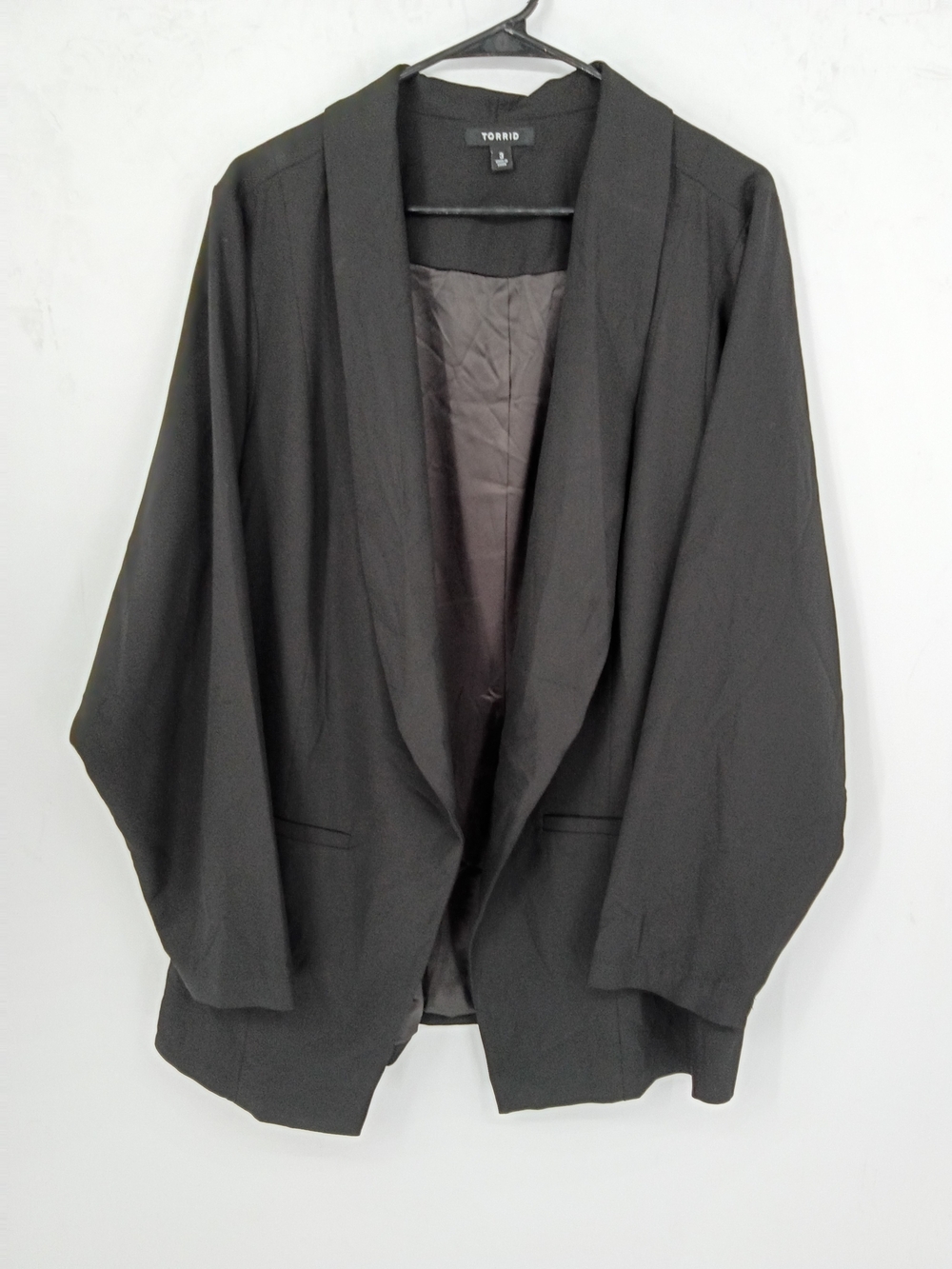 torrid Black Open-Front Draped Blazer Minimalist Y2k Size 3